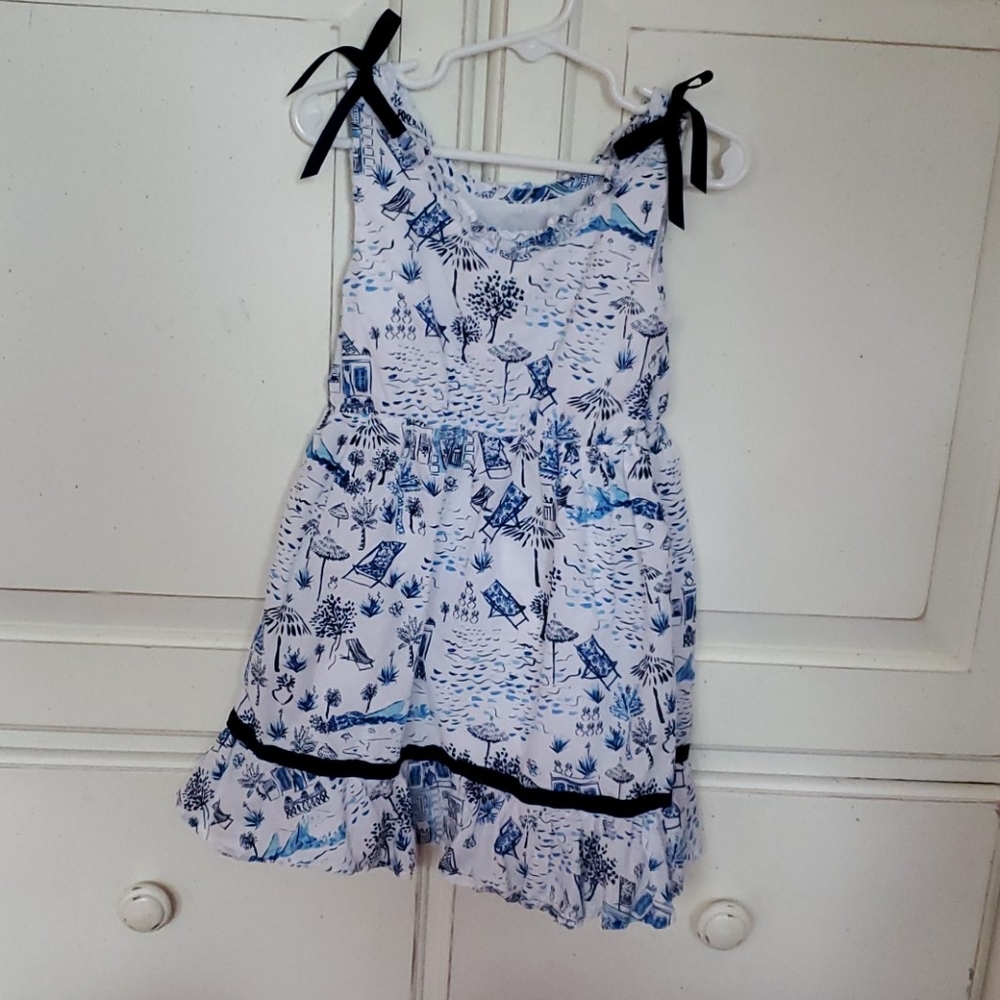 Maggie & Zoe Beach print blues dress